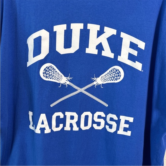 Duke Blue Devils Lacrosse TRT T-Shirt Men’s 2XL Blue Short Sleeve Double Sided - Picture 7 of 10